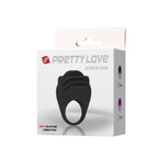 PRETTY LOVE Chester – Anello vibratore nero