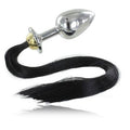 METAL HARD – Analstecker aus Stahl mit Schwanz, 8,89 cm