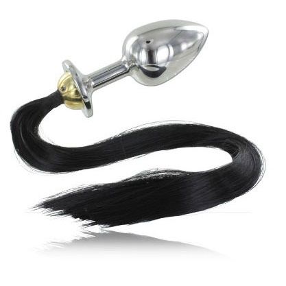 METAL HARD – Analstecker aus Stahl mit Schwanz, 8,89 cm