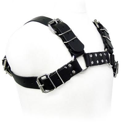 LEATHER BODY Bulldog – Harnais bull dog noir