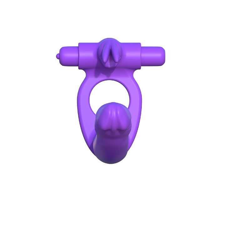 FANTASY C-RINGZ – Silicone double vibrator rabbit