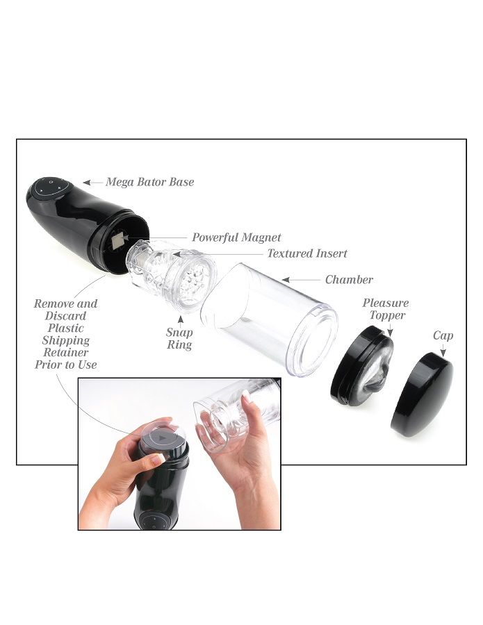 EXTREME TOYZ PDX Mega Bator – USB-Masturbator Mund, rot