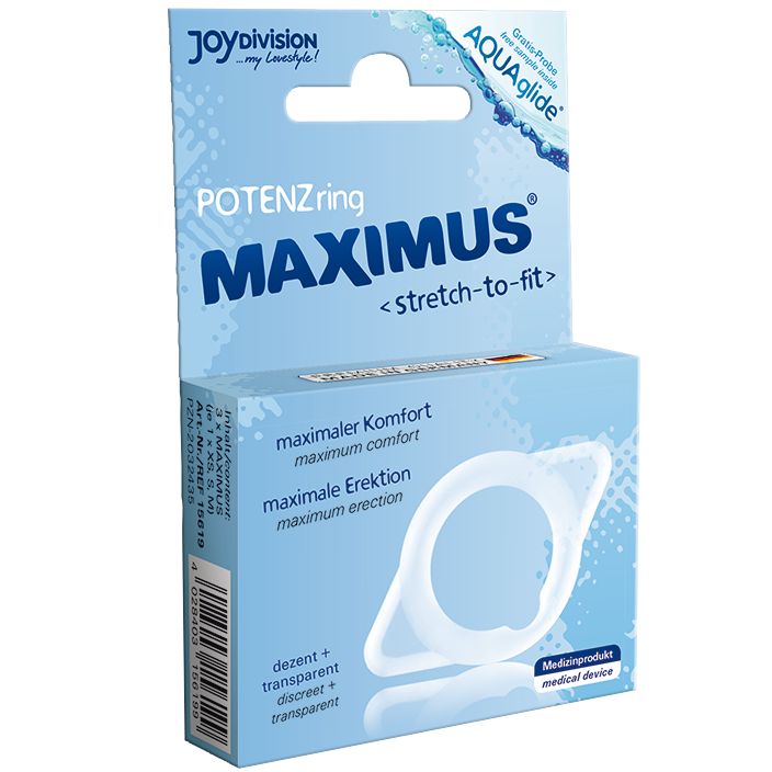 JOYDIVISION Maximus – Penisring-Set, Grössen XS, S, M