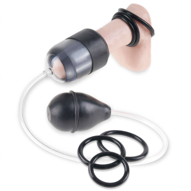 FETISH FANTASY SERIES Suck N' Stroke – Saugpumpe mit Verstärkungsringen