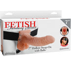 FETISH FANTASY SERIES – SERIES HOLLOW STRAP-ON WITH BALLS FLESH