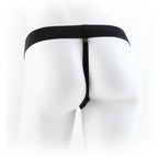 FETISH FANTASY SERIES Hollow Strap-On – Hohldildo mit Hoden, 22,9 cm, braun