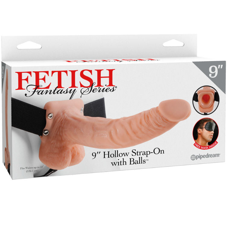 FETISH FANTASY SERIES – SERIES HOLLOW STRAP-ON WITH BALLS FLESH