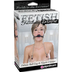 FETISH FANTASY EXTREME Deluxe – Ballknebel mit Nippelklammern