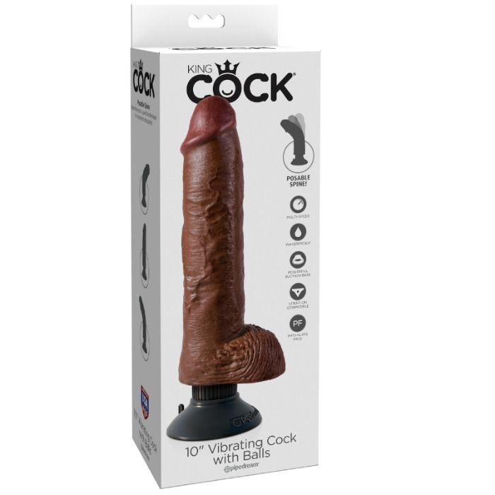 KING COCK – Vibrationsdildo mit Hoden