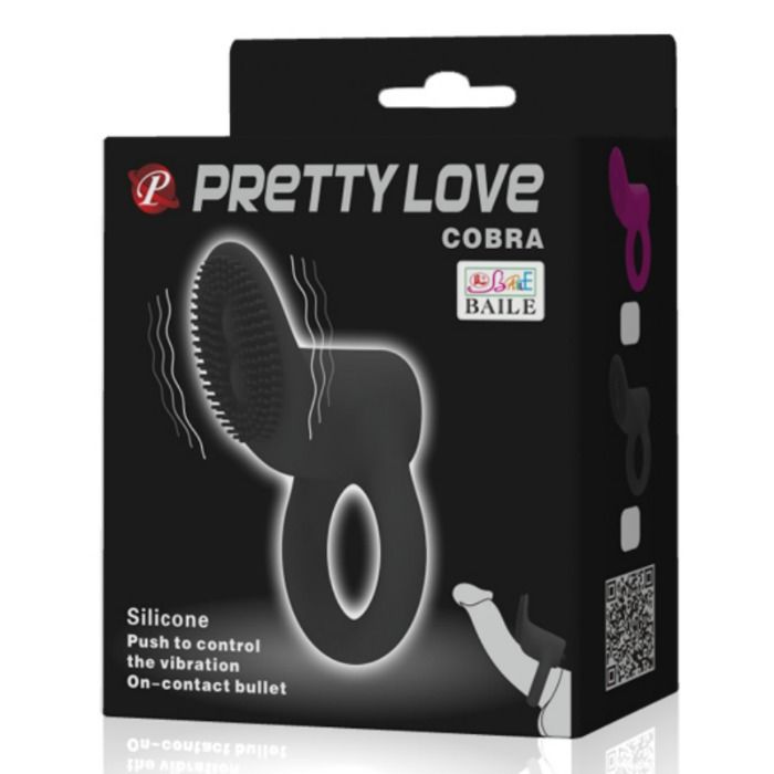 PRETTY LOVE Cobra – Vibrator ring black