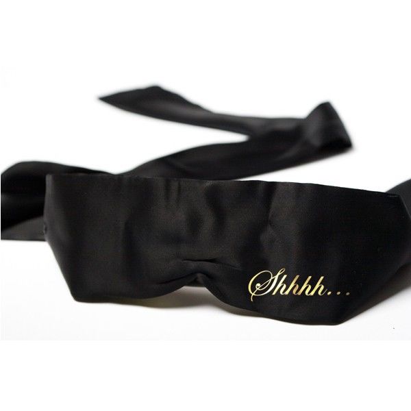 BIJOUX INDISCRETS Shhh – Satin-Augenmaske mit Botschaften