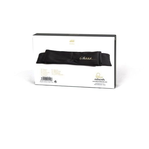 BIJOUX INDISCRETS Shhh – Satin-Augenmaske mit Botschaften