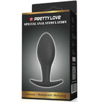 PRETTY LOVE – Plug anale ancorante in silicone 8.5 cm nero