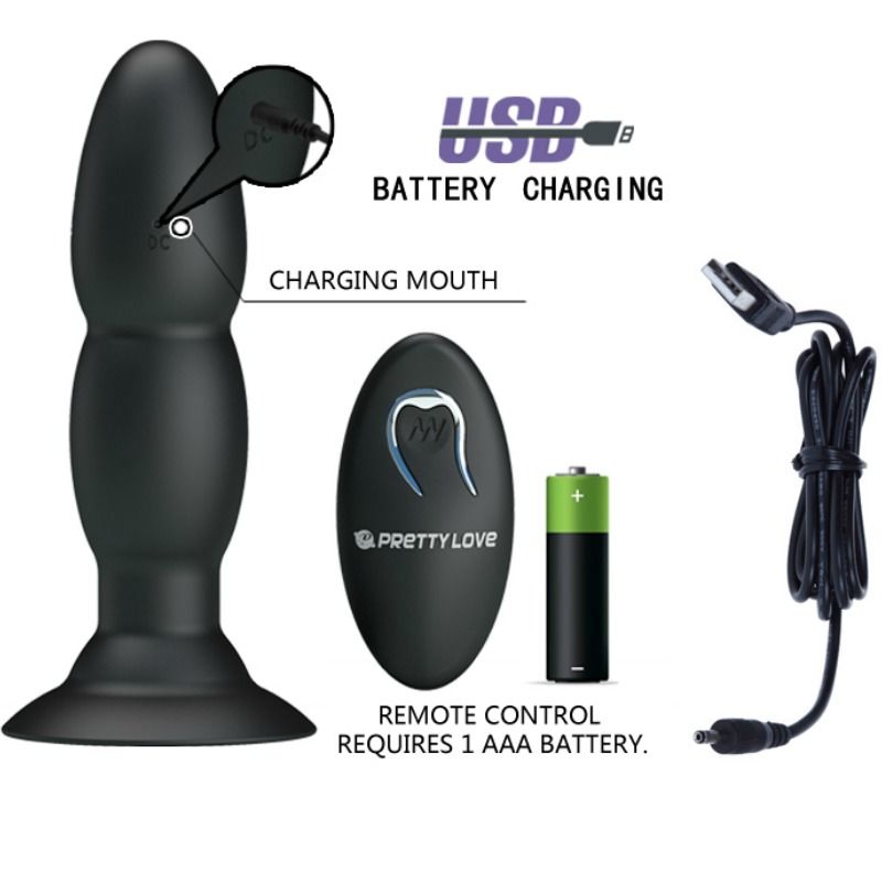 PRETTY LOVE – Analplug mit Vibration, Rotation und Fernbedienung