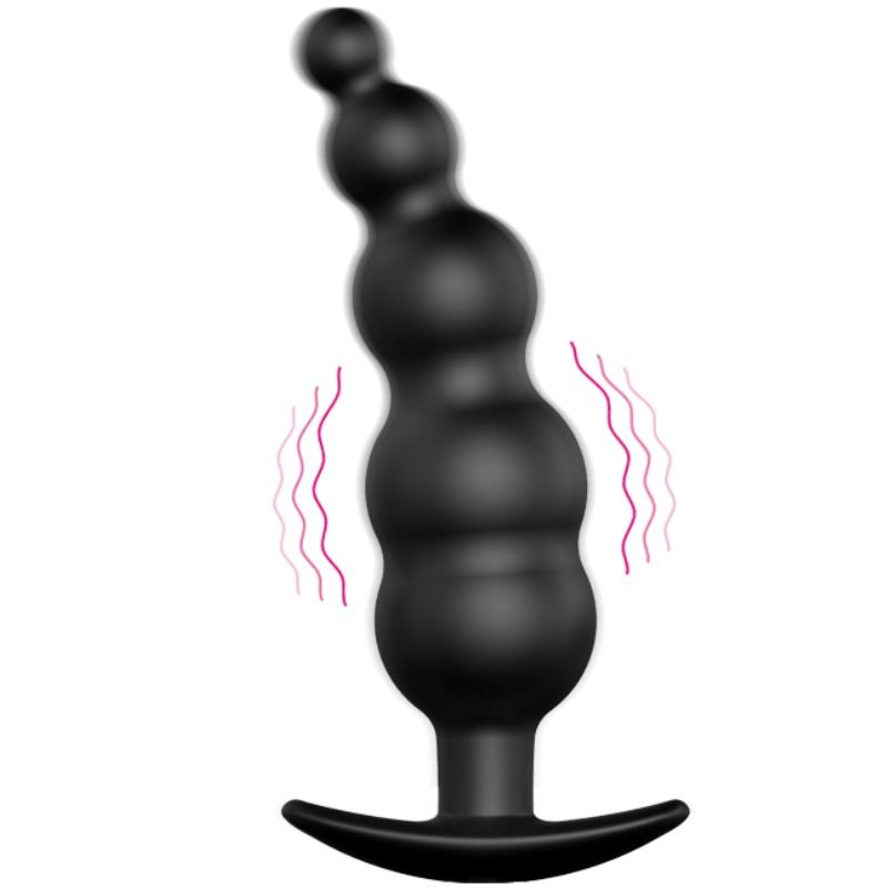 PRETTY LOVE – Plug anale in silicone extra stimolazione e 12 modalit di vibrazione nero