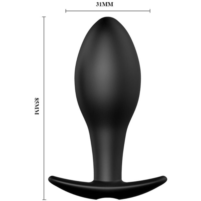 PRETTY LOVE – Plug anal forme dancre silicone 12 modes de vibration noir