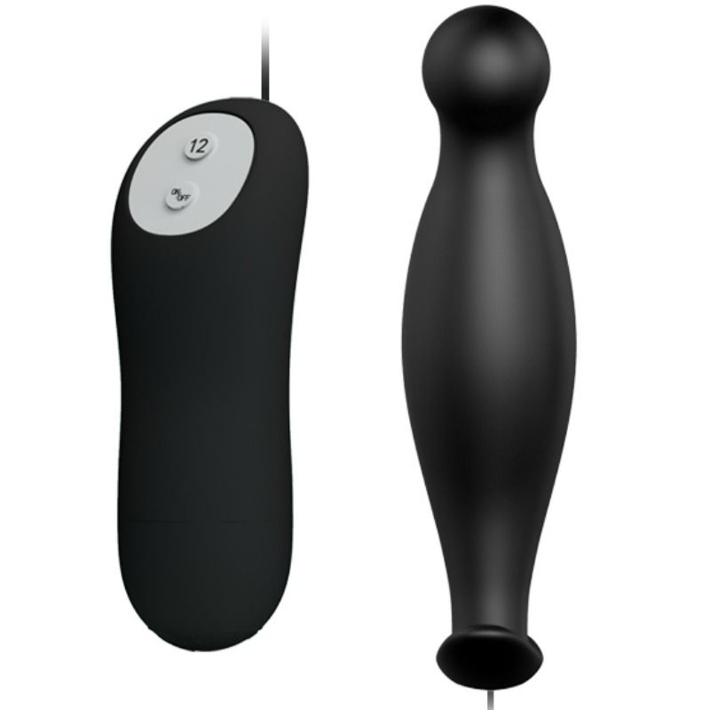 PRETTY LOVE – Plug anale in silicone 12 modalit di vibrazione nero