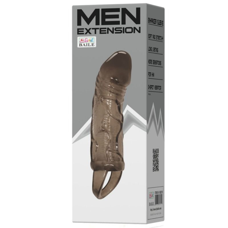 BAILE – Housse dextension de pénis avec sangle pour testicules noir 13.5 cm