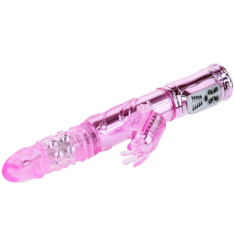 BAILE – Vibratore ricaricabile con rotazione e stimolatore a farfalla pulsante
