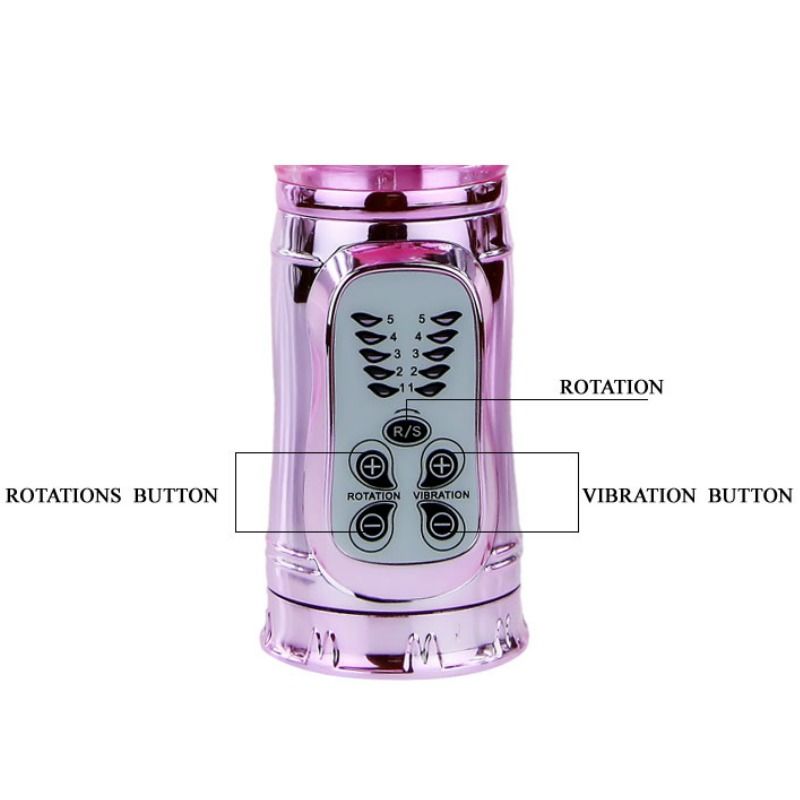 BAILE – Vibratore ricaricabile con rotazione e stimolatore a farfalla pulsante