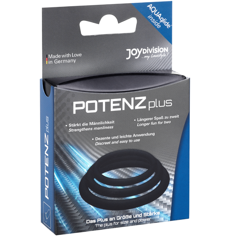 JOYDIVISION Potenzduo Plus – Set 3 anelli nero – s, m, L