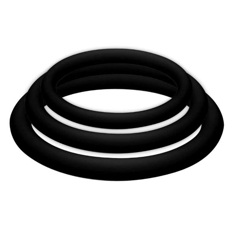 JOYDIVISION Potenzduo Plus – Set 3 anelli nero – s, m, L