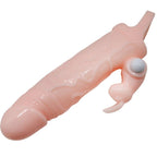 BAILE Brave – Penishülle mit Kaninchen und Doppelmotor, fleischfarben, 16,5 cm