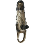BAILE Brave – Penishülle mit Klitoris- und Analstimulation, Doppelkugel, schwarz, 16,5 cm