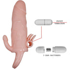 BAILE Brave – Copertura pene uomo coraggioso con clitito e carne per stimolazione anale 16.5 cm
