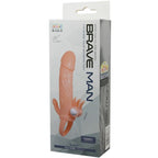 BAILE Brave – Copertura pene uomo coraggioso con clitito e carne per stimolazione anale 16.5 cm