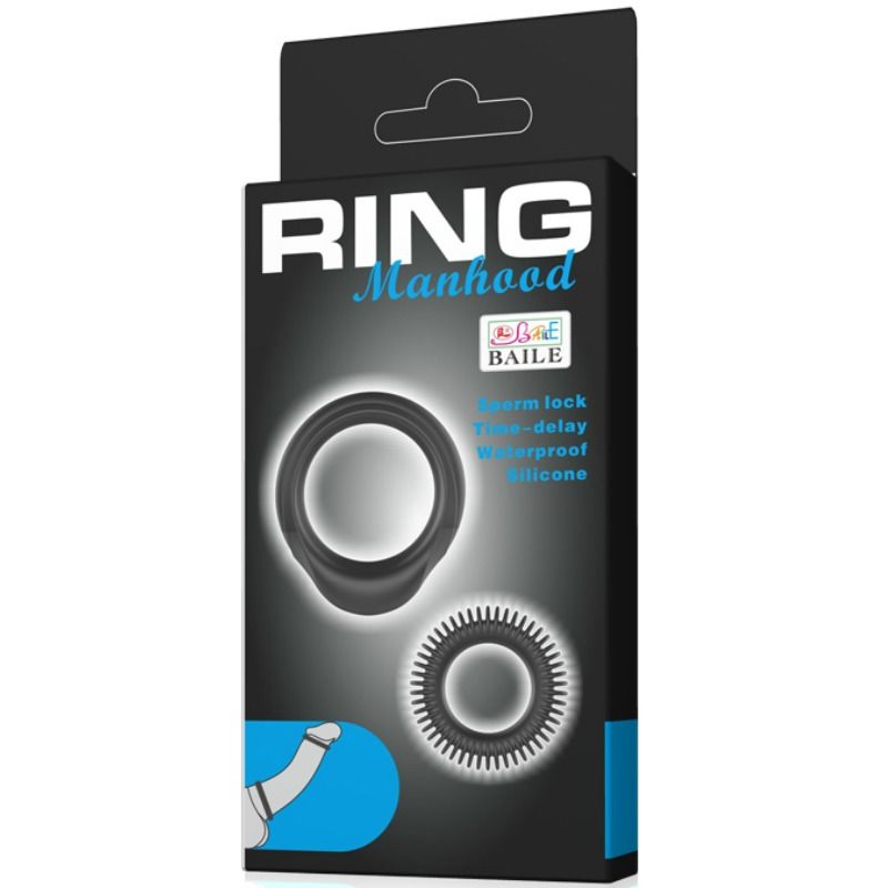 BAILE Manhood – Kit 2 anelli in silicone ring