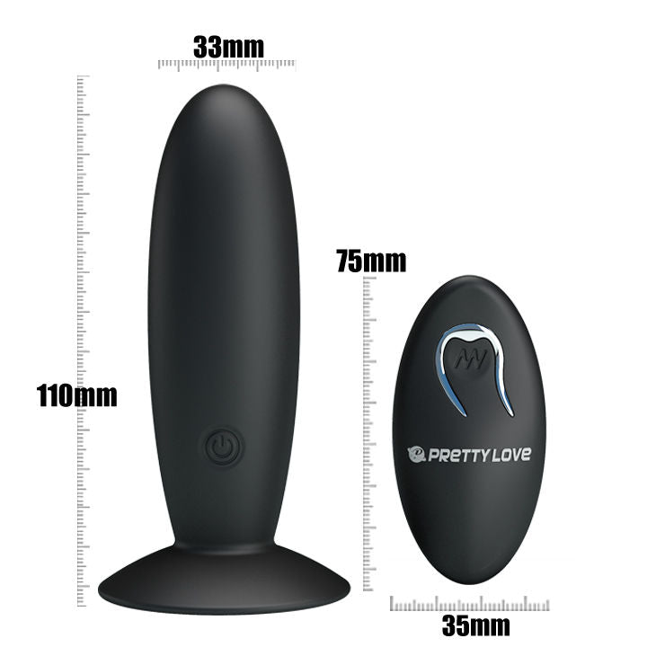 PRETTY LOVE – PLUG ANAL RECHARGEABLE AVEC VIBRATION ET CONTRÔLE