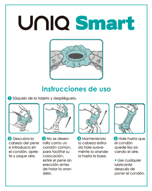 UNIQ Smart – Latex free pre-erection condoms 3 units