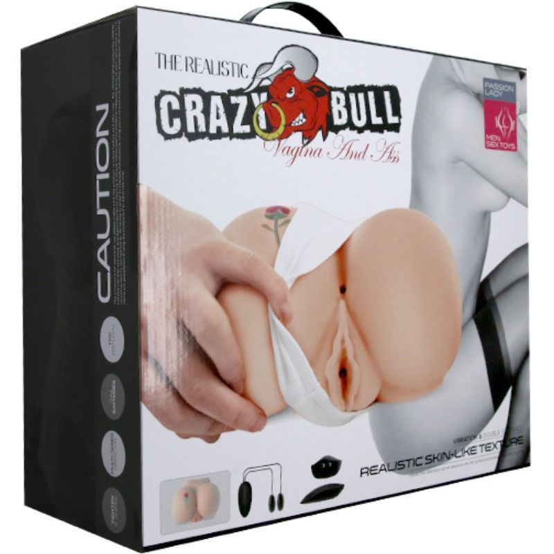 CRAZY BULL Vagina und Anus mit Tattoo – Masturbator mit Vibration