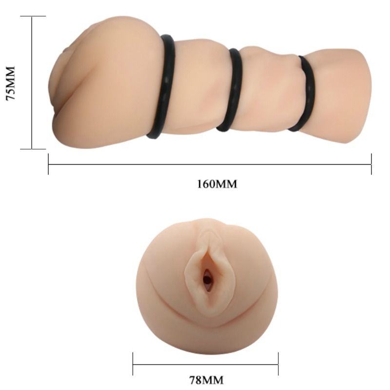 CRAZY BULL Vagina-Masturbator – mit verengenden Silikonringen