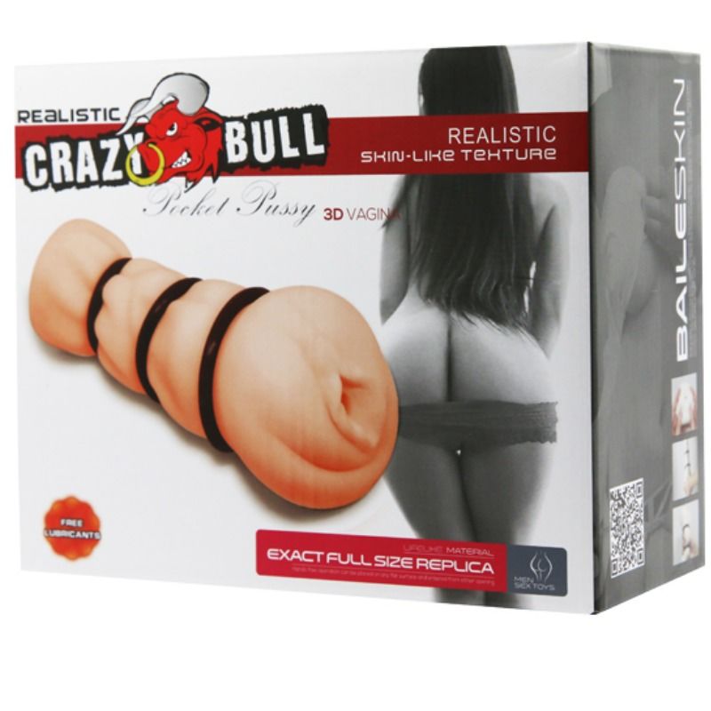 CRAZY BULL Vagina-Masturbator – mit verengenden Silikonringen