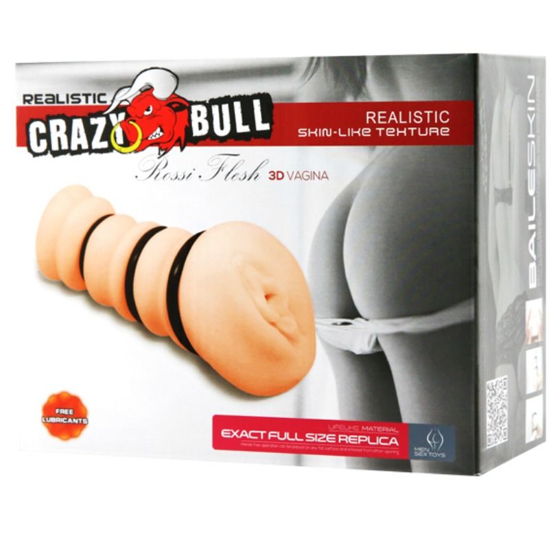 CRAZY BULL Vagina-Masturbator Modell 2 – mit verengenden Silikonringen
