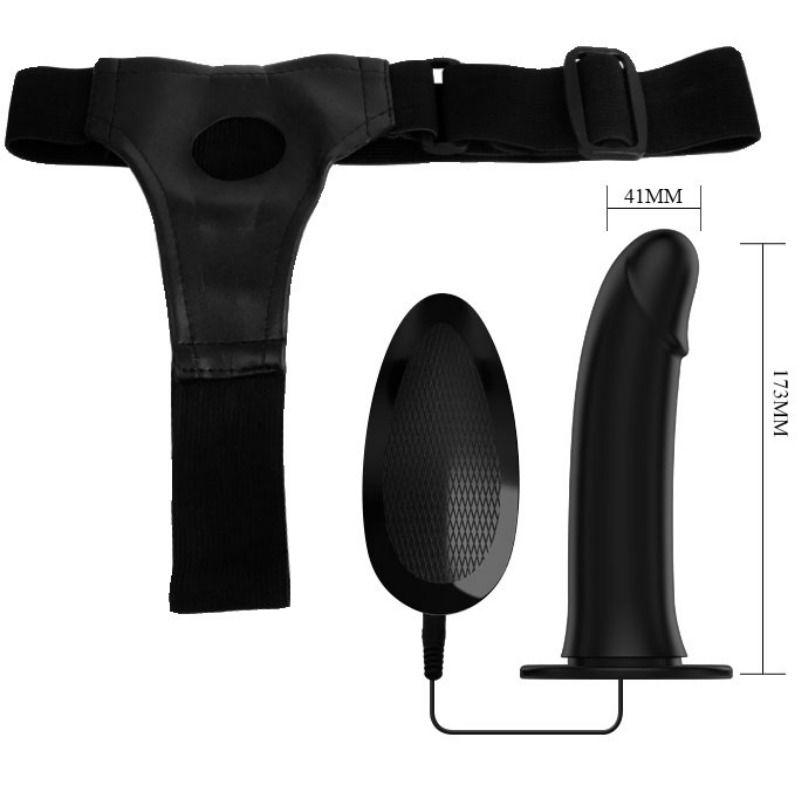PRETTY LOVE Vito – Strap on avec gode creux et Vibration 17.3 cm
