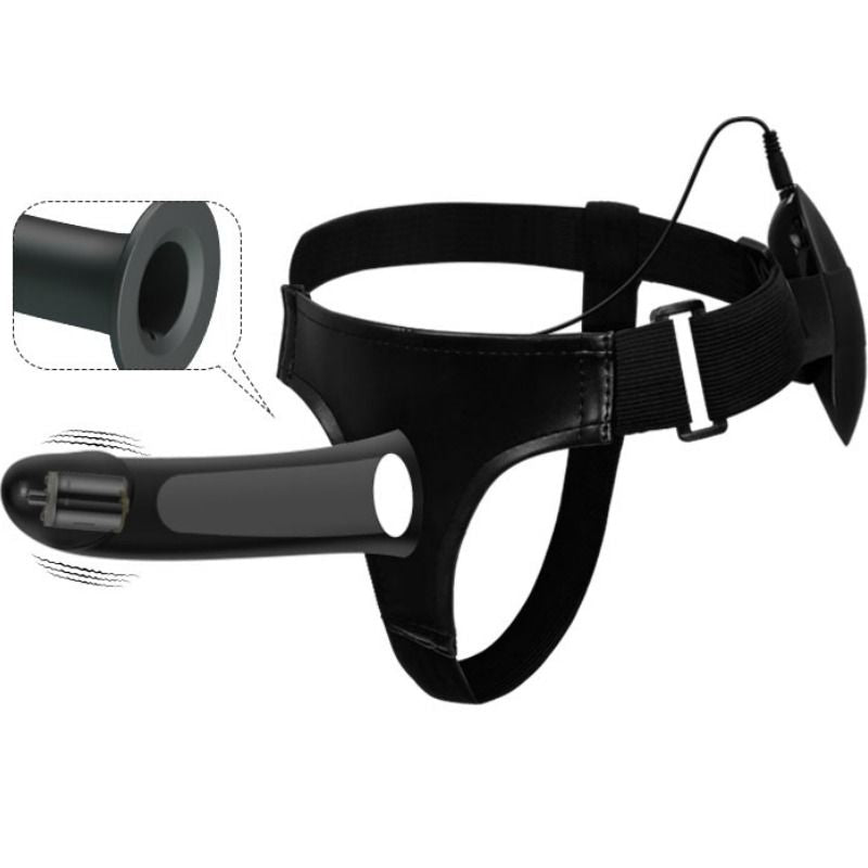 PRETTY LOVE Vito – Strap on avec gode creux et Vibration 17.3 cm