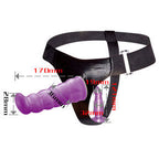 BAILE – Vaginal- und Anal-Strap-on Flieder mit G-Punkt-Dildo, 17 cm