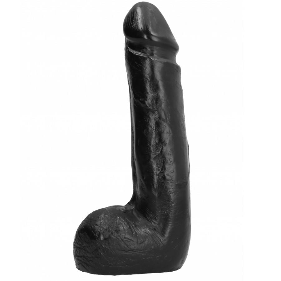 ALL BLACK – Dildo realistico nero morbido 20 cm
