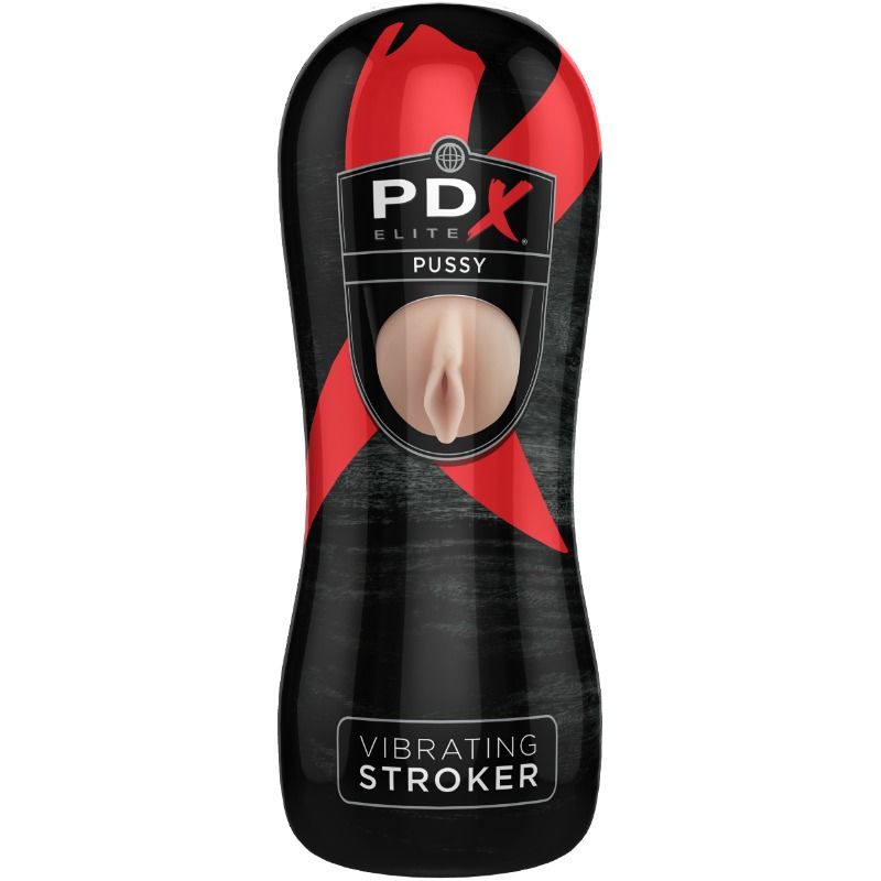 PDX Elite Pussy Stroker – Vibrierender Masturbator aus Fanta Flesh