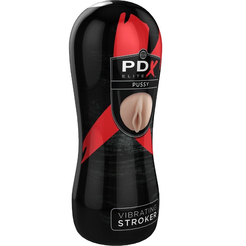 PDX Elite Pussy Stroker – Vibrierender Masturbator aus Fanta Flesh