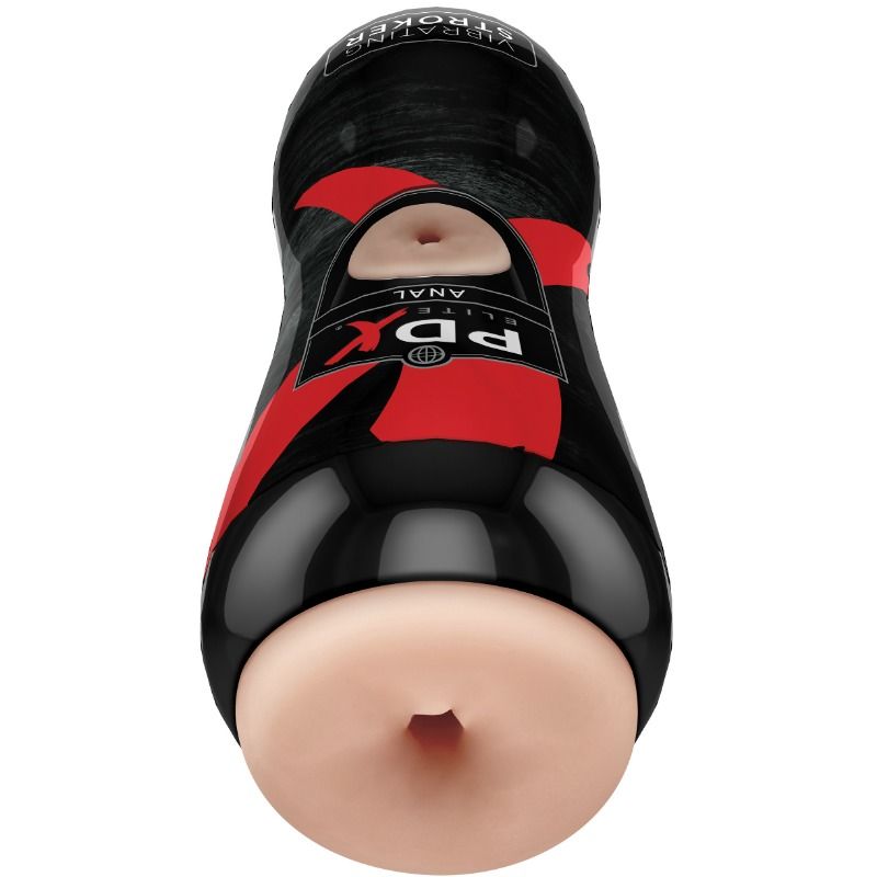 PDX Elite Anal Stroker – Vibrierender Masturbator aus Fanta Flesh
