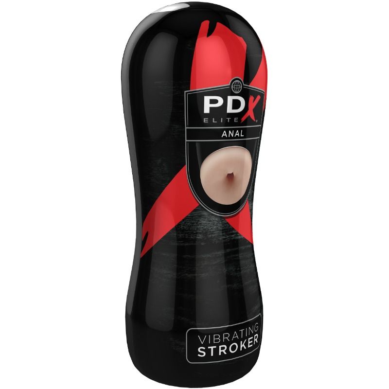 PDX Elite Anal Stroker – Vibrierender Masturbator aus Fanta Flesh