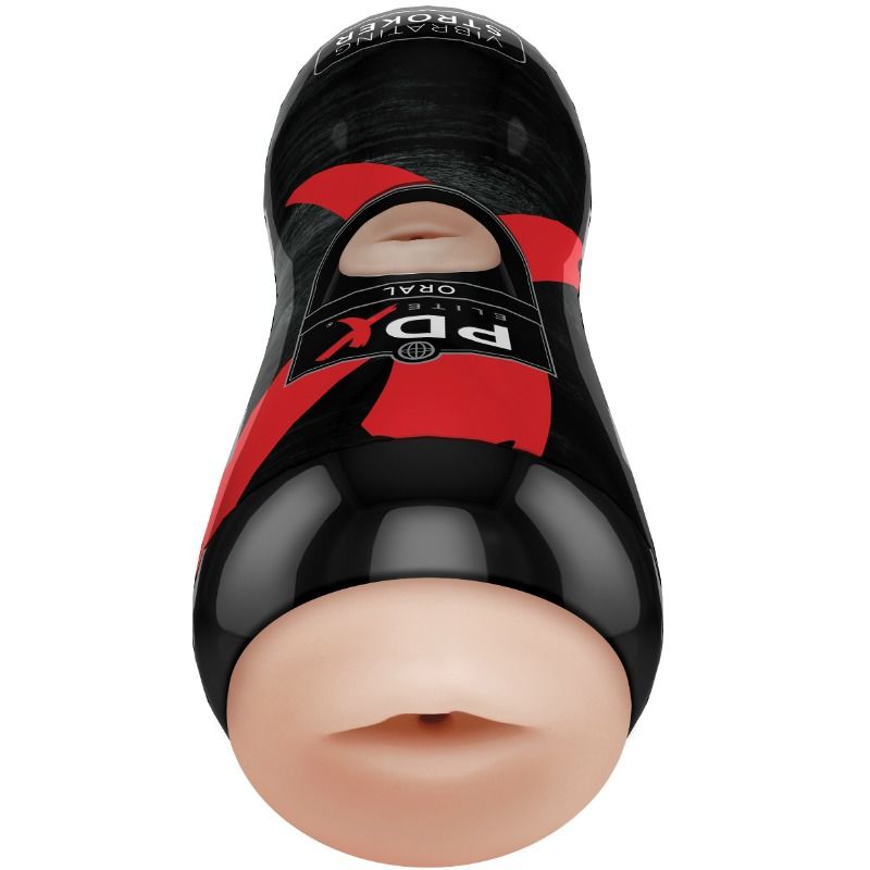 PDX Elite Oral Stroker – Vibrierender Masturbator aus Fanta Flesh