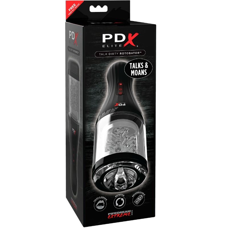 PDX Elite Talk Dirty Rotobator – Rotierender Masturbator mit Sprachfunktion