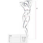 PASSION Woman BS045 – Bodystocking mit Stickerei, schwarz, Einheitsgrösse