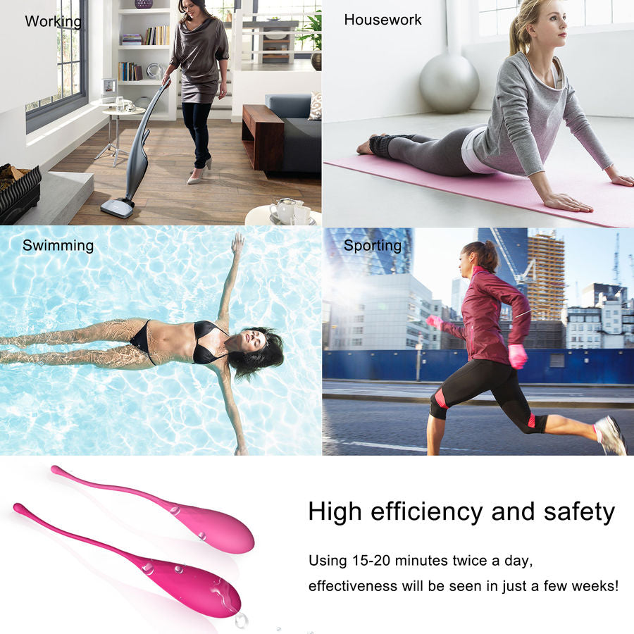 LESLIE Kegel Fit – Beckenbodentrainer-Set, 6-teilig
