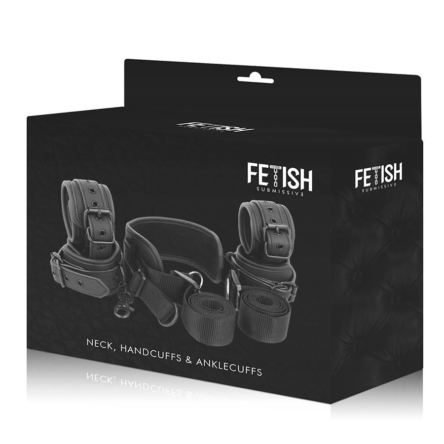 FETISH SUBMISSIVE Meisterposition-Set – 4-teiliges Fesseln-Set mit Neopren-Futter